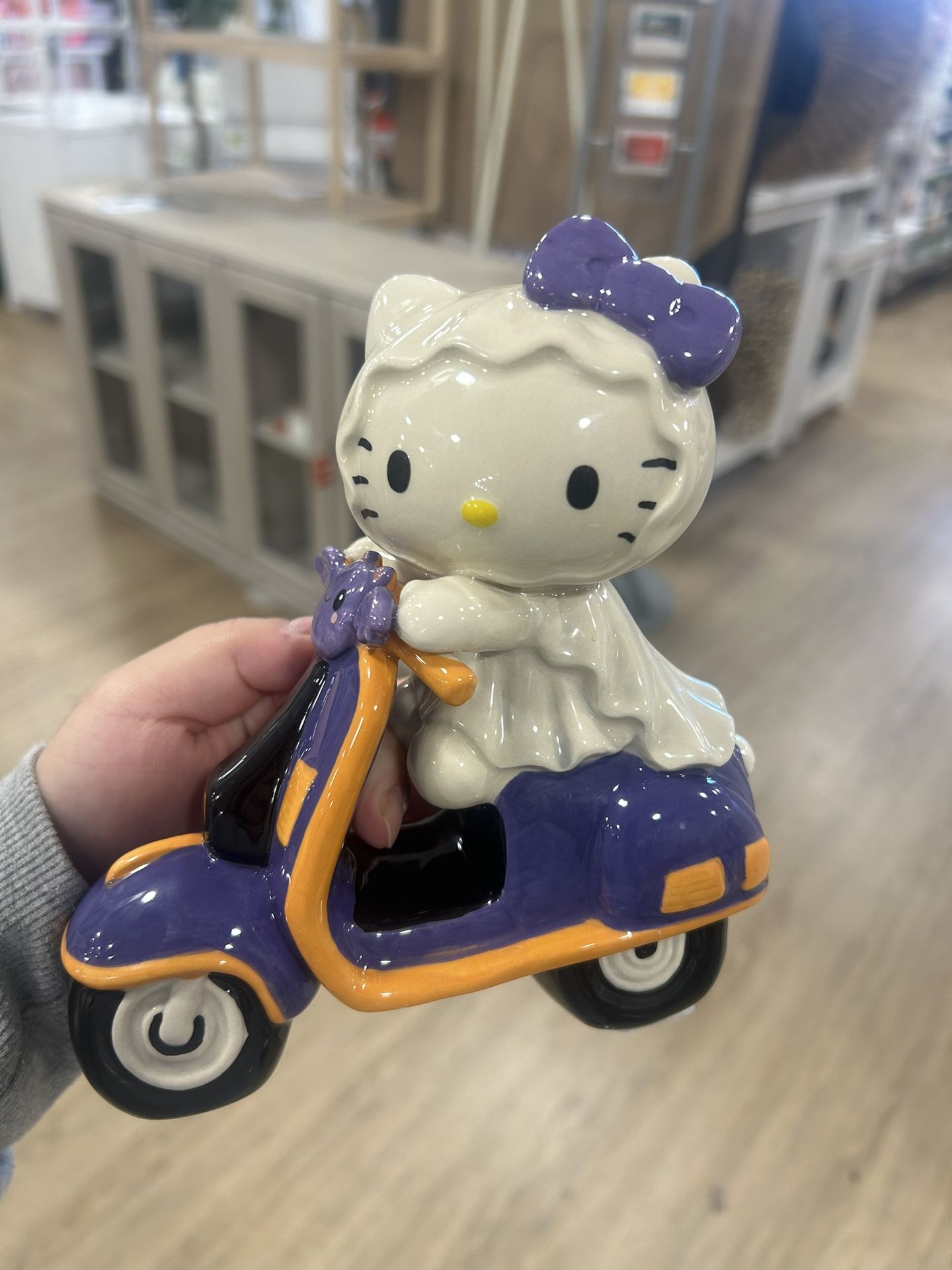Hello Kitty Halloween Ghost On Scooter