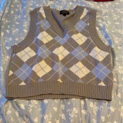 Gray Knitted Vest