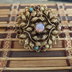 Vintage Brooch With Stones