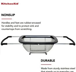 KitchenAid Expandable Colander, Black
