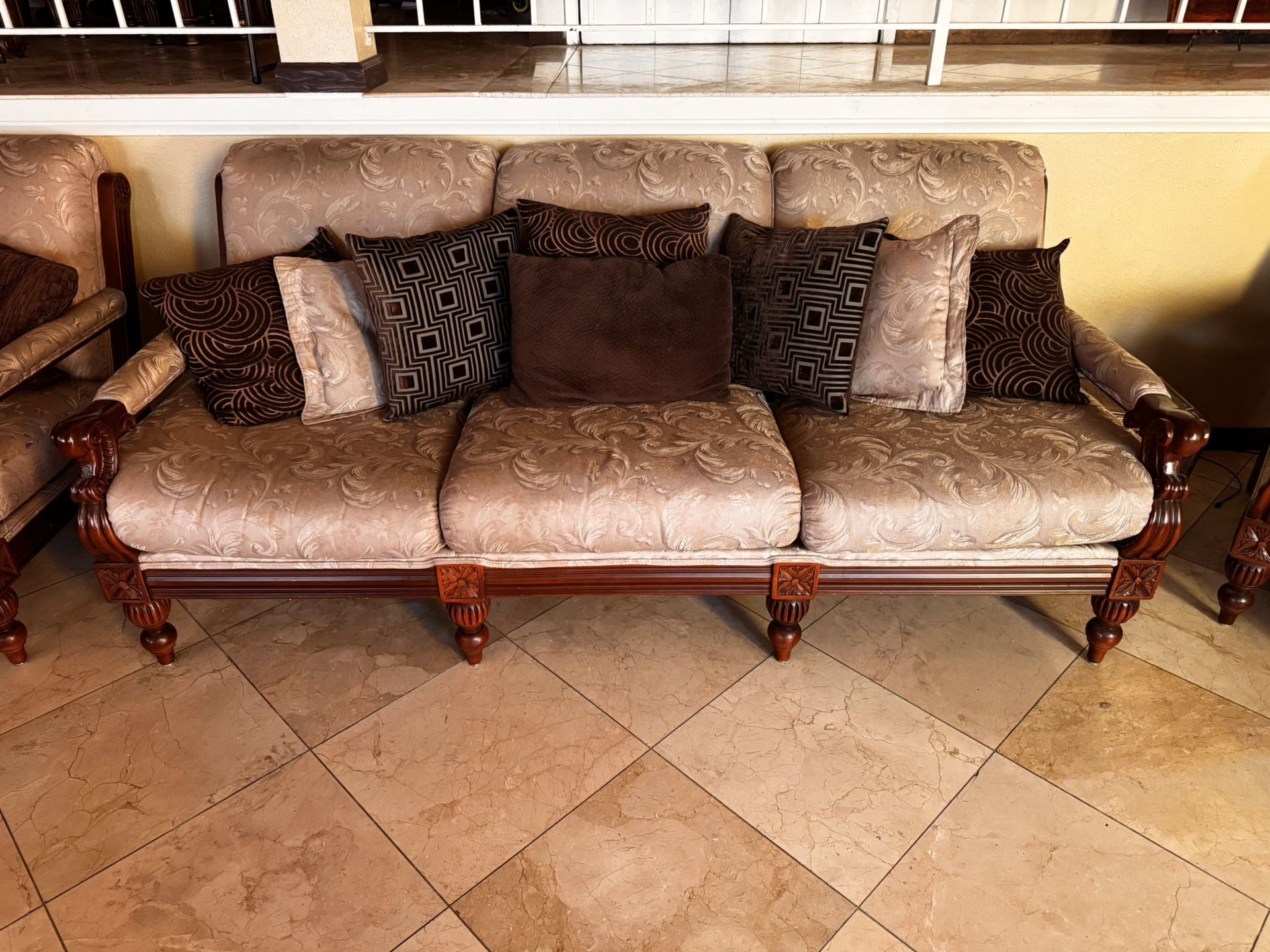 Vintage Italian Couches- Set Of 3 (pillows included)
