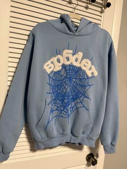 Sp5der Web Hoodie Light Blue