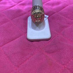 10KT Gold Indian Head Ring
