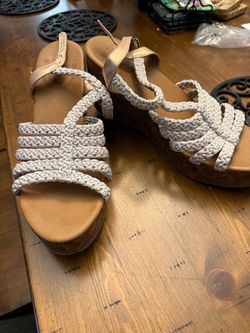 Woven Strap Platform Wedge Sandals