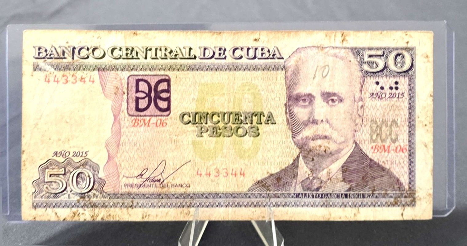 50 Pesos 2015-banco Central De Cuba-serie Radar Repetidor-circulado