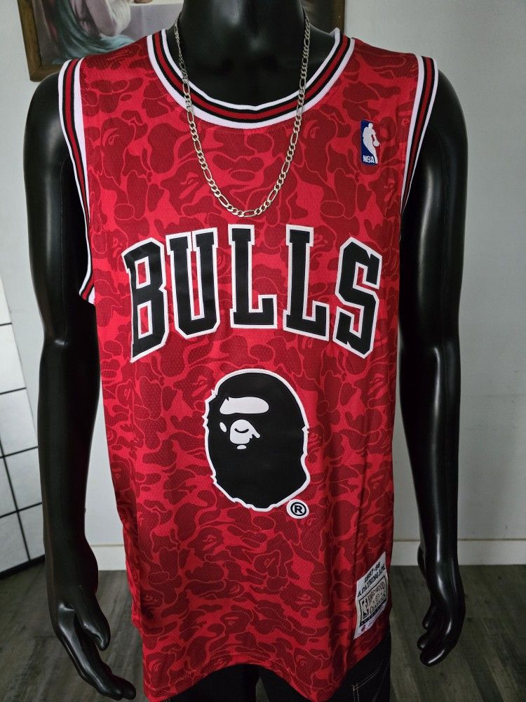Jersey Bape For Bulls Mitchell And Ness