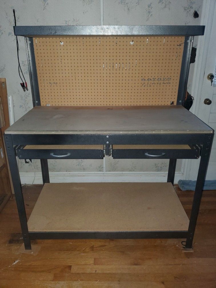 Metal frame workbench