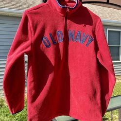 Gently Used Old Navy Boys 1/4 Zip Fleece Pullover Size Large