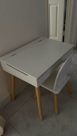 Desk and chair for toddler