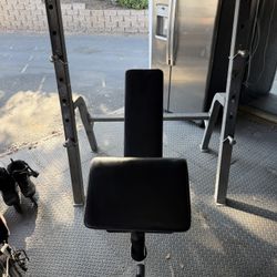 Weight Bench Rack & 60lb Dumbbells 💪 