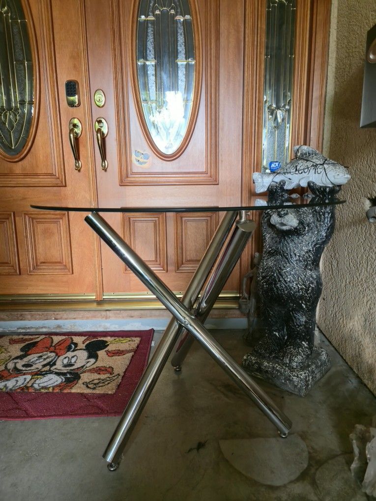 Modern Glass Metal Table