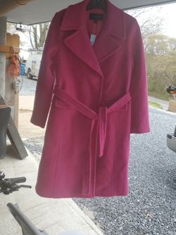 ANN TAYLOR NOTCH COLLAR WRAP COAT