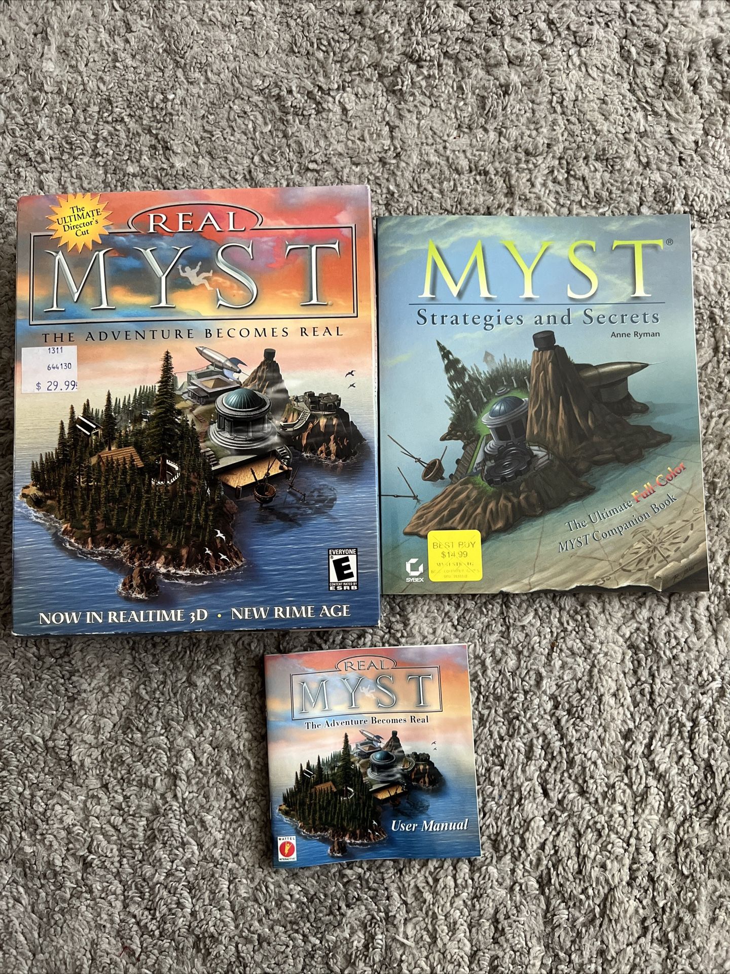 REAL MYST (PC, 2000) BOX, COMPANION BOOK, USER MANUAL ONLY!