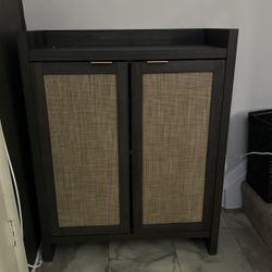 41" Tall Shoe Cabinet, 24 Pair Shoe Storage Cabinet with Doors and 6-Tier Shelves