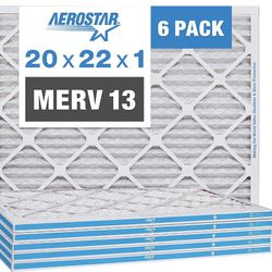 Aerostar 20x22x1 MERV 13 Pleated Air Filter