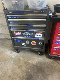 Husky Tool Five Draw With Tools ( Selling As Lot)