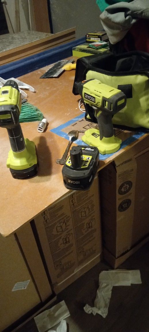 RyobI Drill Hammer And. Impact Driver