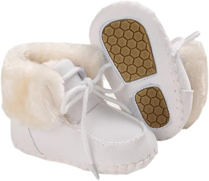 Unisex White Child Snow Boots 12-18 Months (5” Shoe Length)