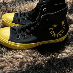 Yellow and Black Converse 