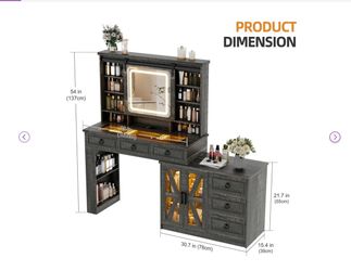 Makeup Vanity with lighted  mirror