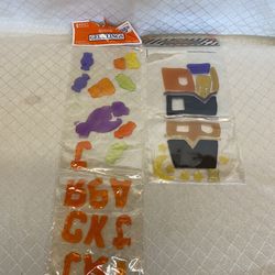 Lot of 2 Packs Halloween Gel Window Clings Decorations Candy Trick or Treat