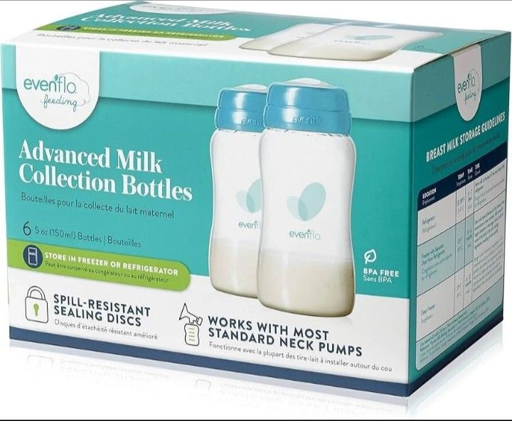 Evenflo Feeding Advanced Milk Collection Bottles (Nipples Sold Separately)