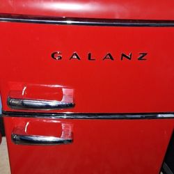 Galanz Red Mini Fridge Like New. 