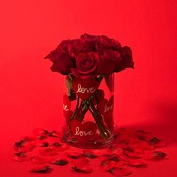 7in LOVE Vase with Valentine’s Day Goodies!