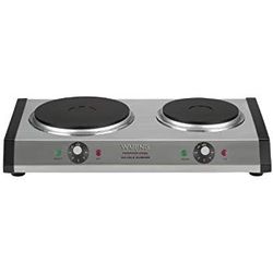 Waring Pro Professional DB60 Double Burner Solid Top Countertop Range - 1800W