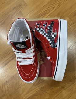 New Boys Vans Sz 12, 3 Shoes Flames