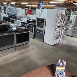 Huge Sale Store Full Of Nice Lightly Used Refurbished Reconditioned Certified Washer Dryer Refrigerator Oven Stove Stackable Free Warranty Appliances 