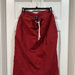 Women’s Red Skirt From The GAP, Velcro/Drawstring Closure, Size: M