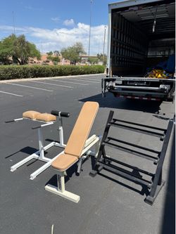 Complete Home Gym Bundle – Adjustable Bench, Roman Chair & Dumbbell Rack