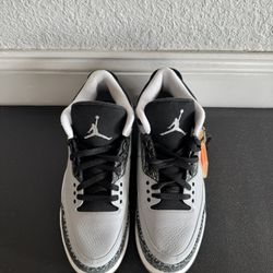 Size 10- Jordan 3 Retro Wolf Grey 2014