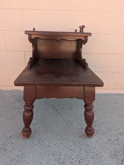 Vintage Two-Tier Wooden End Table