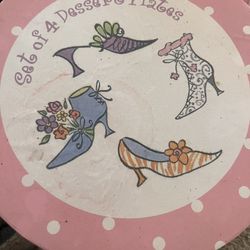 Polka Dot Shoe Dessert Plates