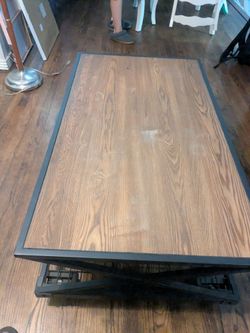 Living room table on wheels