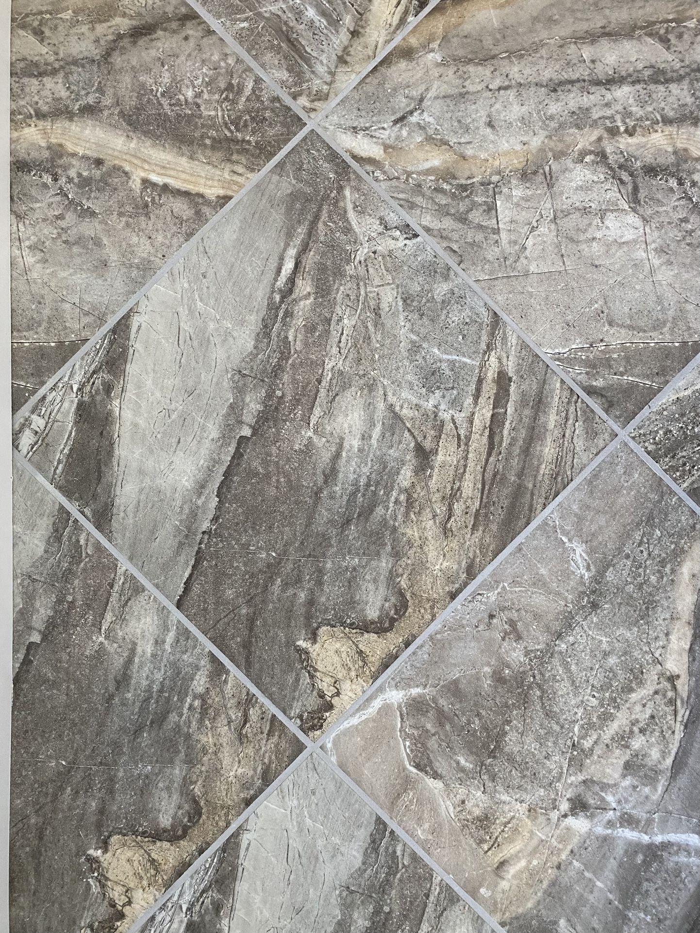 Emser Tile Eurasia Grigio Porcelain Floor & Wall Tiles, Square, 18" x 18", 11 pieces (~25 sq. ft.)