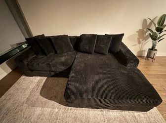 108” Corduroy Sectional Couch