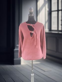 Burgundy Ribbed Knit Sweater