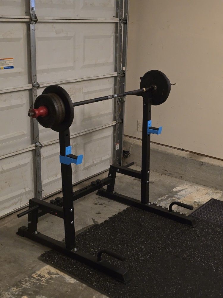 Barbell Weight Rack including Barbell + Plates