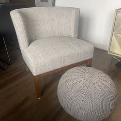 Chair and Small Ottoman 