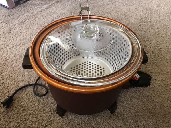 Vintage Dazey Presto Kitchen Kettle Multi Cooker Crock Pot Deep Fryer
