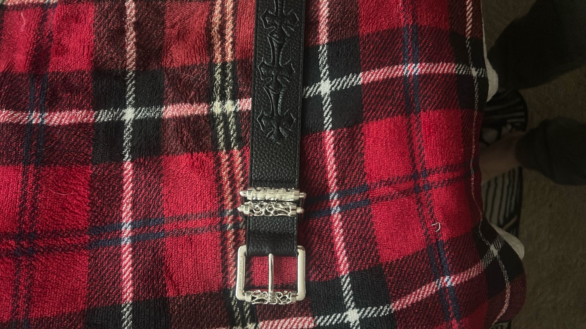 Black Chrome Hearts Belt