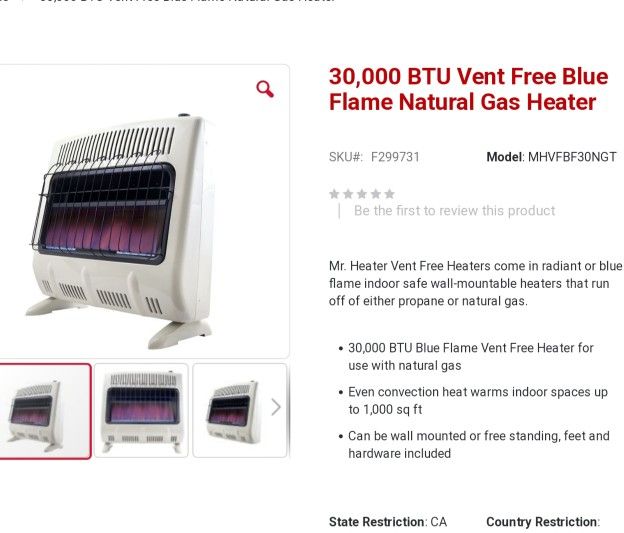 Mr Heater 30,000 BTU Natural Gas for Sale in Irwindale, CA - OfferUp