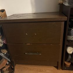 2 DRAWER SIDE TABLE 