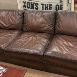 Brown Leather Couch