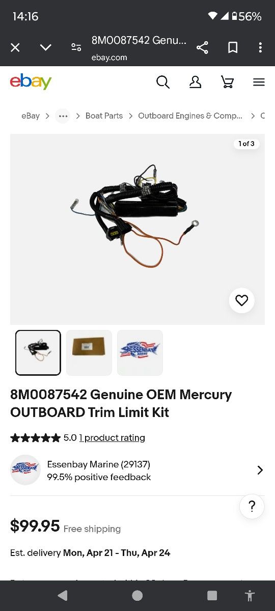 MERCRUISER TRIM LEVEL KIT 8M0087542