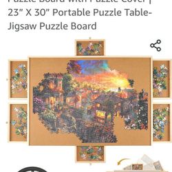 Puzzle TABLE with Cover  Rotating