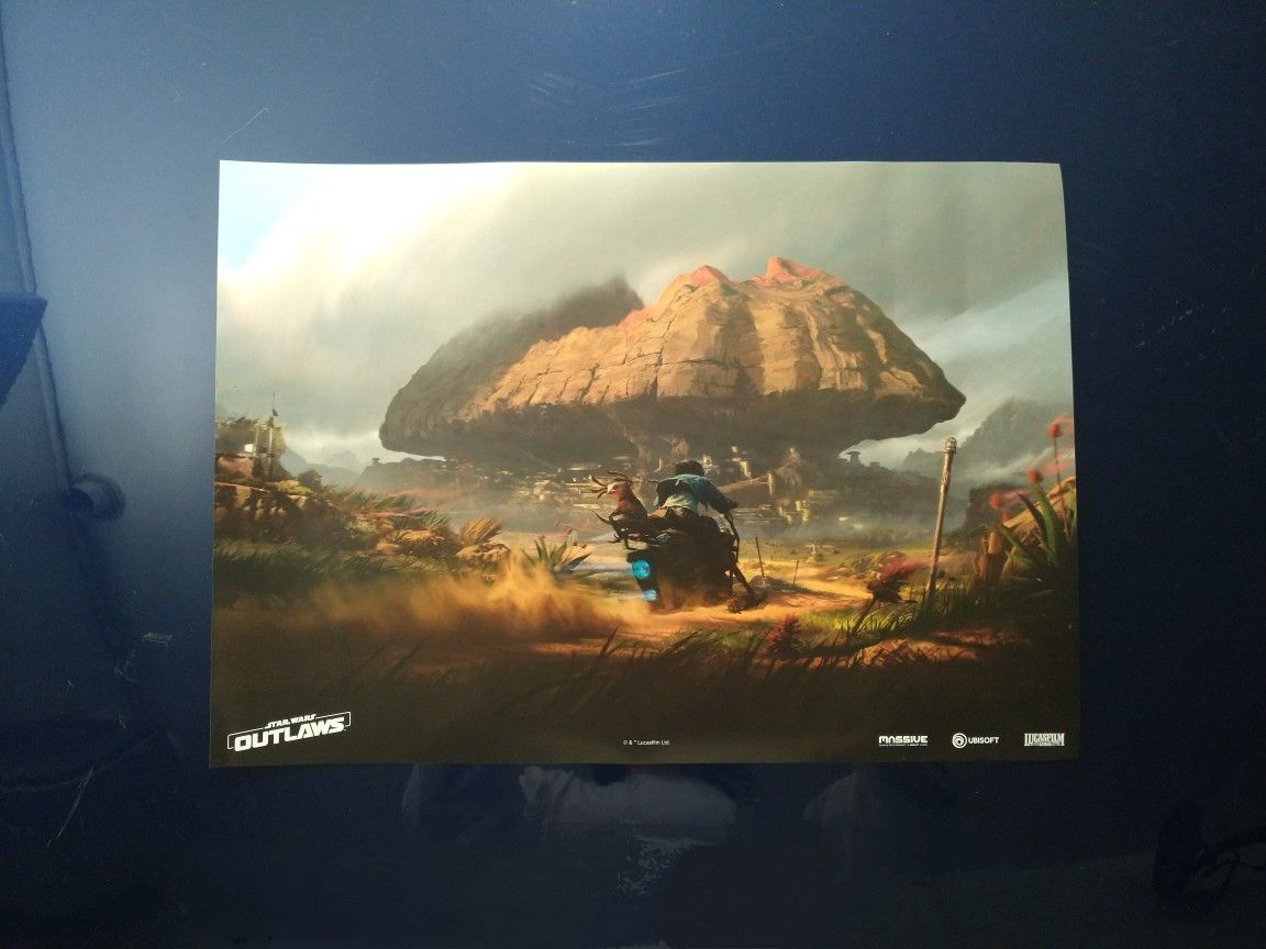 SDCC 2023Promo Star Wars Outlaws Concept Art Poster Exclusive Ubisoft Lucas Film